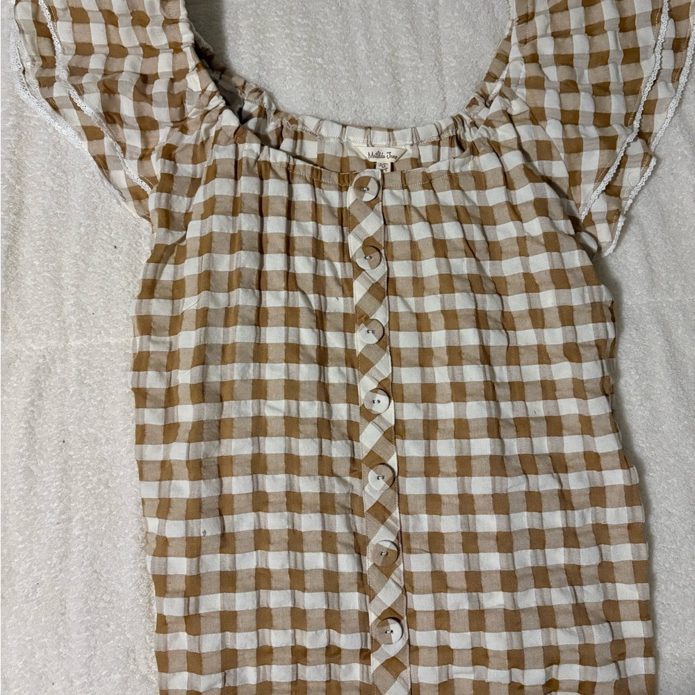 Women's Gingham Checkered Top